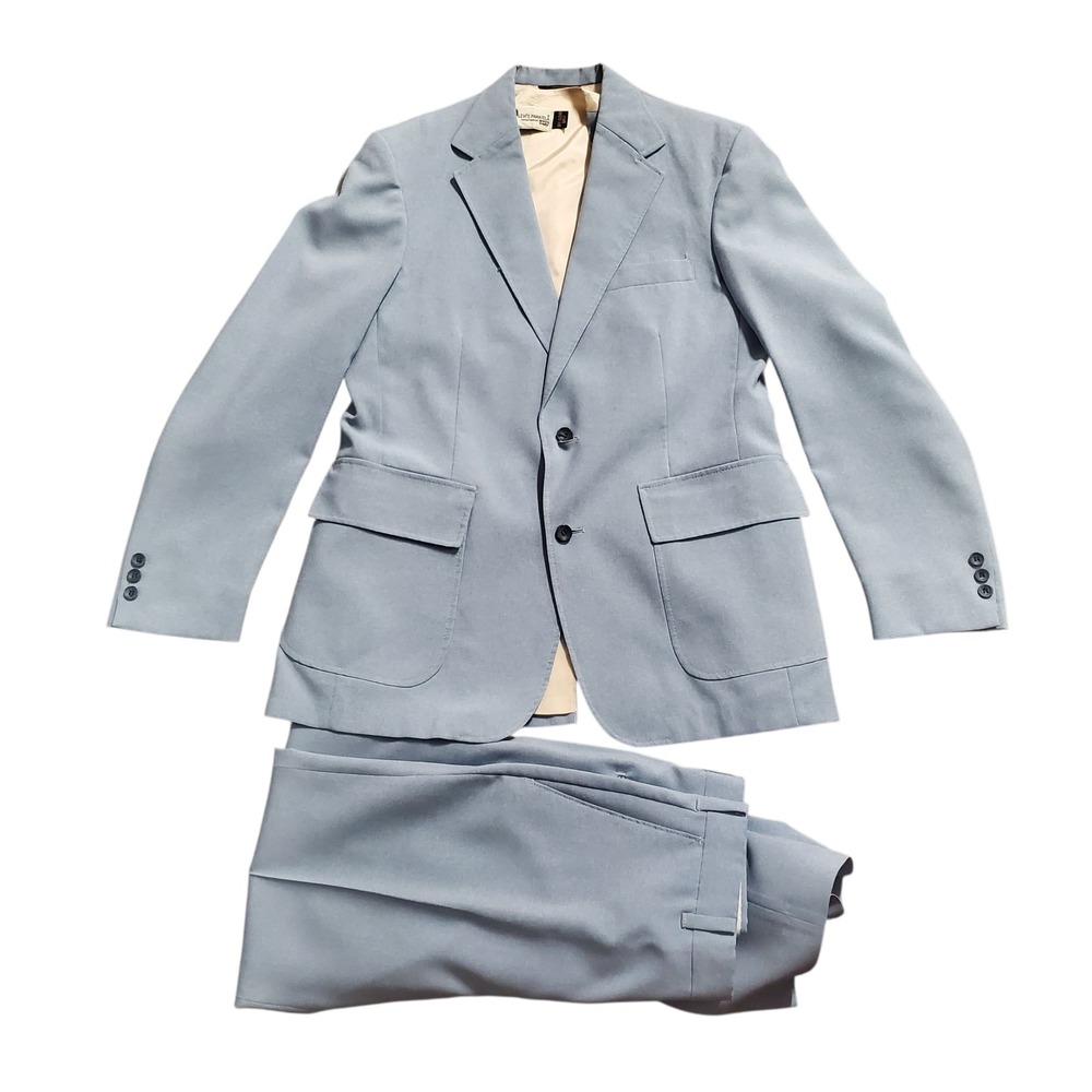Levi's Panatela Sportswear 3 piece Suit Set 42L Light Blue Blazer & Trousers